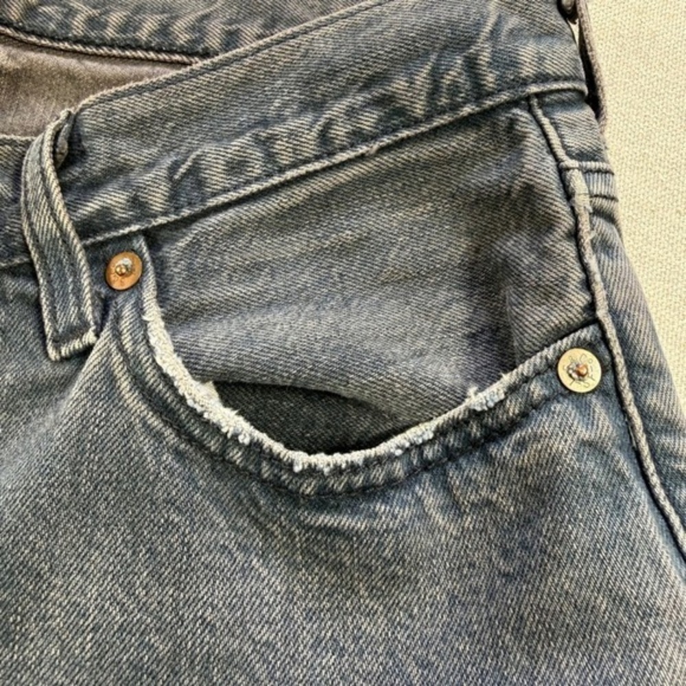 Levi's 501 Selvedge Denim Faded Black With Patch Knee 28 X 28 (25x32) 2015 - Picture 13 of 17